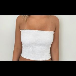 White strapless brandy shirt:)